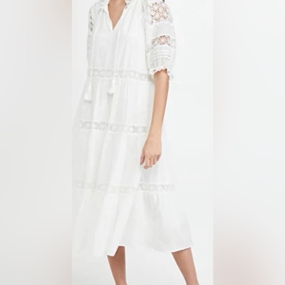 En Saison Tiered Lace Detail Midi Dress - Picture 7 of 13